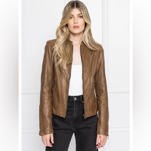 NWT Lamarque Arlette leather biker jacket all saints rag & bone free people - Picture 13 of 14